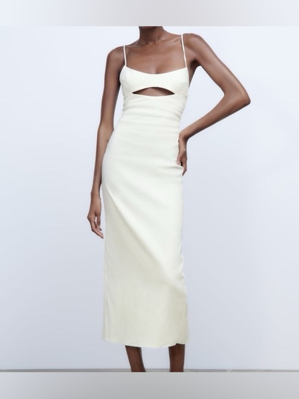 Zara White Tie Back Dress - New - Picture 3 of 4